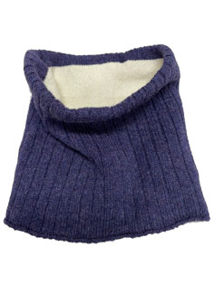 リブネックウォーマー
(内側シルク